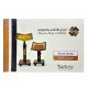 Quran Stand Carved Wood Wheeled Adjustable Beige Quran Stand Carved Wood Wheeled Adjustable Beige