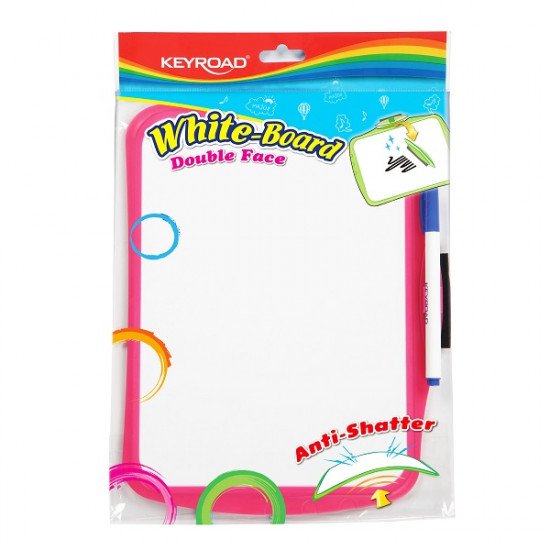   White Writing Board For Kids With Two Sides KEYROAD 28x20 cm With Pen