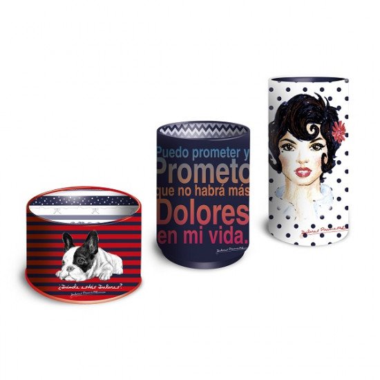 Metal Cup Pens 3 Sizes Navy Dotted DOLORES BUSQUETS Metal Cup Pens 3 Sizes Navy Dotted DOLORES BUSQUETS