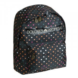 School Backpack Dolores Promesas Black Dotted BUSQUETS