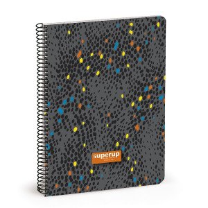 Small Square Wire Notebook BUSQUETS Superup A5 Dot Gray 80 Sheets