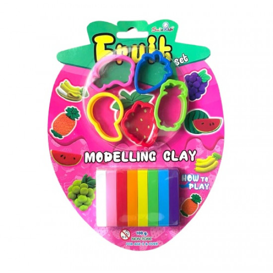 Fruit Clay With Molds Smile Kids 100 g Fruit Clay With Molds Smile Kids 100 g