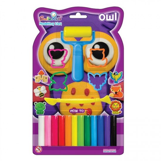 Owl Clay With Molds Smile Kids 150 g Owl Clay With Molds Smile Kids 150 g