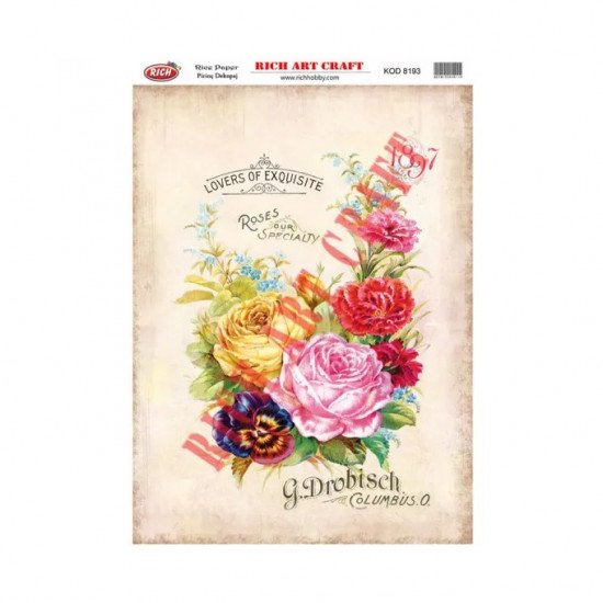 Rice Decoupage Patterns RICH 8193 29×41 cm