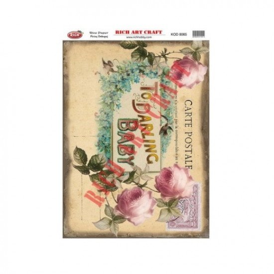 Rice Decoupage Patterns RICH 8065 29×41 cm Rice Decoupage Patterns RICH 8065 29×41 cm