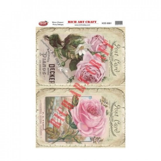 Rice Decoupage Patterns RICH 8061 29×41 cm Rice Decoupage Patterns RICH 8061 29×41 cm