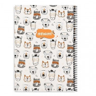  Spiral Notebook KESKIN Lined 100 Sheets A4 Animals Several Colors