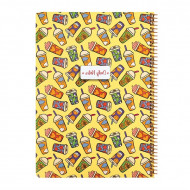  Spiral Notebook KESKIN Squares 100 Sheets A4 Cups Several Colors
