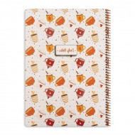  Spiral Notebook KESKIN Lined 100 Sheets A4 Cups Several Colors