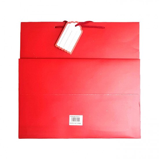 Gift Bag Paper With Ticket 35x35x24 cm Maroon Gift Bag Paper With Ticket 35x35x24 cm Maroon
