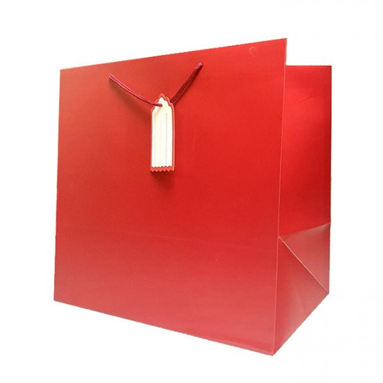 Gift Bag Paper With Ticket 35x35x24 cm Maroon Gift Bag Paper With Ticket 35x35x24 cm Maroon