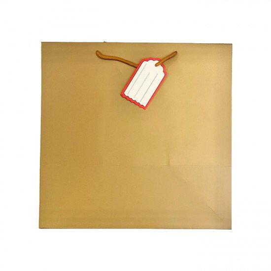 كيس هدايا ورق 35x35x24سم مع كرت ذهبي كيس هدايا ورق 35x35x24سم مع كرت ذهبي