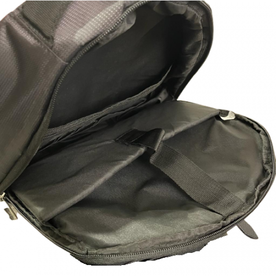 PC Bag  Zipper 17x12 inch Black And Silver CHAMPS