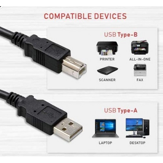 Printer Cable 5 Metres USB 2.0 PAFO