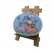 Pottery Set Canvas With Base With Colors And Brush SEKIL