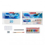 A Set Of 12 Watercolor Colors Tube a Pad And Two Prushes TALENS ART CREATION 