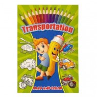 Coloring Book Draw and Color Transportation