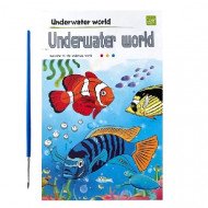 Coloring Book With Watercolors And Brush Underwater Word Coloring Book With Watercolors And Brush Underwater Word