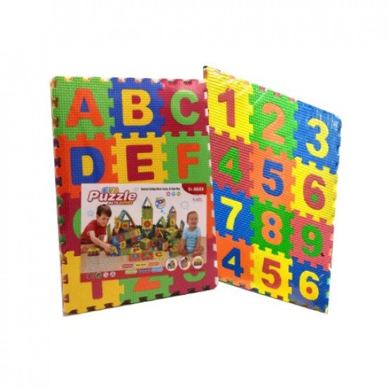 EVA Puzzle English Letters and Numbers 8x8 cm Foam Sponge