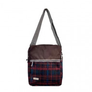 Shoulder Bag With Zipper And External Pocket BUSQUETS Brown Plaid Shoulder Bag With Zipper And External Pocket BUSQUETS Brown Plaid