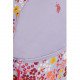 School Backpack Light Purple Floral With Large Zippers And Pocket U.S. POLO ASSN