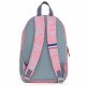 School Backpack Gray Floral Pink With Two zippers And Pocket U.S. POLO ASSN