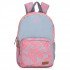School Backpack Gray Floral Pink With Two zippers And Pocket U.S. POLO ASSN