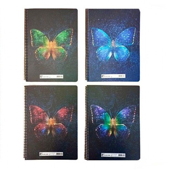 Wire Notebook Lined KESKIN 100 Sheets B5 Butterfly Wire Notebook Lined KESKIN 100 Sheets B5 Butterfly