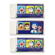 Medium White Doraemon Erasers 3 Pieces