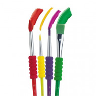 Children's Drawing Brushes 4 Assorted Sizes With a Sponge Handle KEEPSMILING