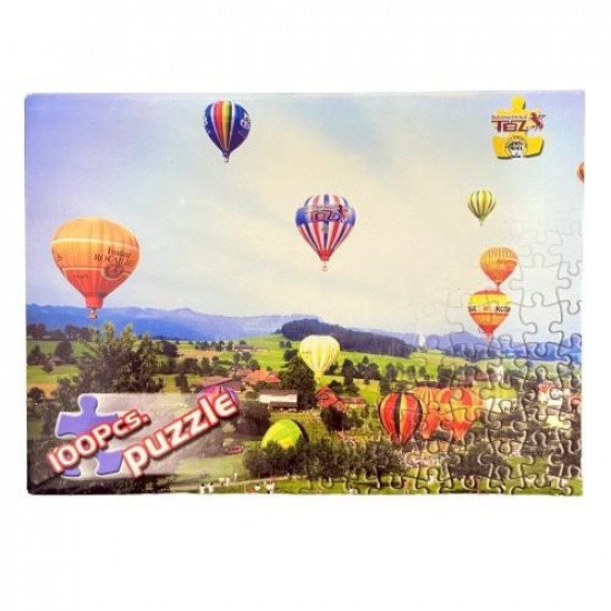 Medium Puzzle Box of 100 Pcs Air Balloon Two Pieces Medium Puzzle Box of 100 Pcs Air Balloon Two Pieces
