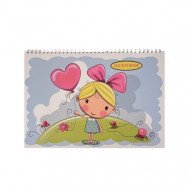 Wire Drawing Book Girl and Balloon SIMBA 16 Sheets