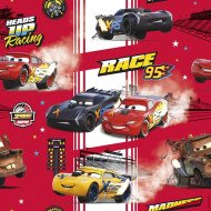 Disney Gift Wrapping Paper 2m x 70cm Cars Red and White
