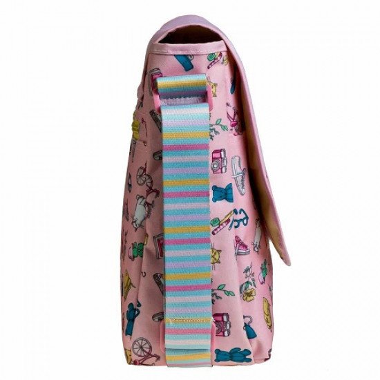 School Bag on the Shoulder Pretty world Pink BUSQUETS School Bag on the Shoulder Pretty world Pink BUSQUETS