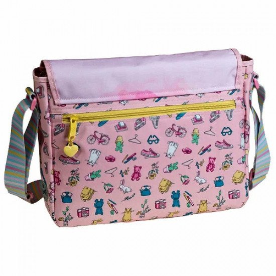 School Bag on the Shoulder Pretty world Pink BUSQUETS School Bag on the Shoulder Pretty world Pink BUSQUETS