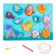 Wooden Learning Board For Multiple Activities Mermaids Double-Sided