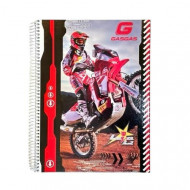 A4 Small Square Wire Notebook, Gasgas, 120 Sheets