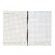A4 Small Square Wire Notebook, Bohemian Decoration, 80 Sheets