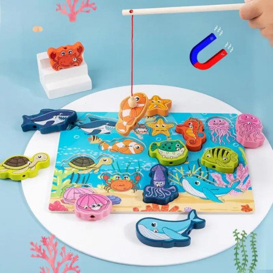 Wooden Learning Board For Multiple Activities Farm Animals Double-Sided Wooden Learning Board For Multiple Activities Farm Animals Double-Sided