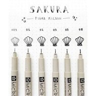SAKURA PIGMA Micron Pen 08 Micron 0.5mm Black