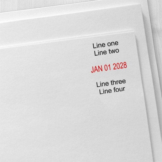 Self-Inking Stamp 6 Lines With English Date 50×30 mm TRODAT