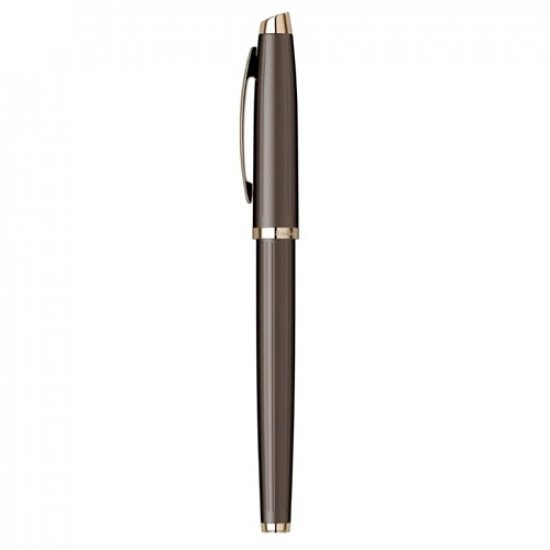 Ballpoint Pen SCRIKSS Brown Matte Chrome With Cap Oscar 39 Blue Ink Ballpoint Pen SCRIKSS Brown Matte Chrome With Cap Oscar 39 Blue Ink