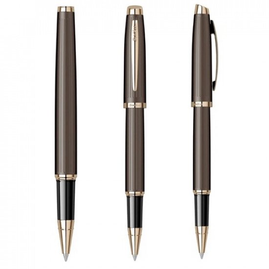 Ballpoint Pen SCRIKSS Brown Matte Chrome With Cap Oscar 39 Blue Ink Ballpoint Pen SCRIKSS Brown Matte Chrome With Cap Oscar 39 Blue Ink