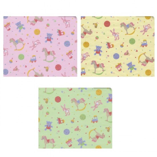 ورق تغليف هدايا اطفال 2م × 70سم العاب اطفال وردي