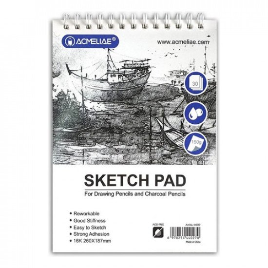 Sketchbook for Pencils and Charcoal A5 30 Sheets 150 gr ACMELIAE