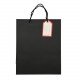 Gift Bag Paper With Ticket 32x26x12 cm Black Gift Bag Paper With Ticket 32x26x12 cm Black
