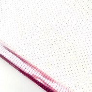 لفة سلوفان شفاف نجوم وردية صغيرة 36.5 متر × 70 سم