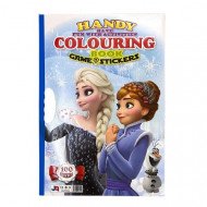 Coloring Book and Brain Games A3 With 100 Stickers Frozen