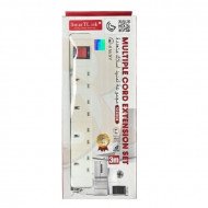 Electrical Extension 4 Outlets, 3 Meters, White SMART LINK