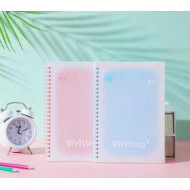 Lined Notebook Flexible Rubber Cord Transparent Cover 70 Sheets A5 Several Colors Lined Notebook Flexible Rubber Cord Transparent Cover 70 Sheets A5 Several Colors